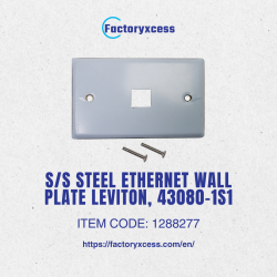 S/S STEEL ETHERNET WALL PLATE LEVITON, 43080-1S1