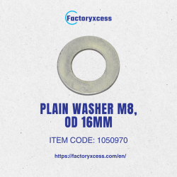 PLAIN WASHER M8, OD 16MM