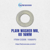 PLAIN WASHER M8, OD 16MM