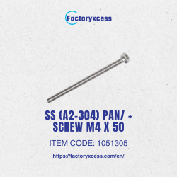 SS (A2-304) PAN/ + SCREW M4 X 50