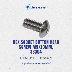 HEX SOCKET BUTTON HEAD SCREW M5X10MM, SS304