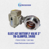 ELECT ACT BUTTERFLY VALVE 3" TRI-CLAMPED, 24VDC