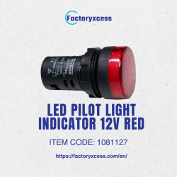 LED PILOT LIGHT INDICATOR 12V RED